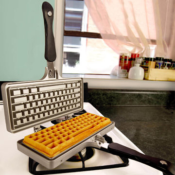 Waffeleisenform Tastatur Tastaturwaffeleisen Nerdwaffeleisen