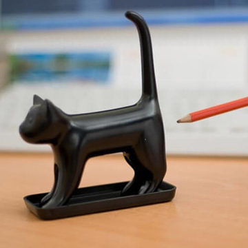 Bleistiftanspitzer Miauende Katze Katzenanspitzer Anspitzer Katze mit Sound und Geräusch beim Anspitzen