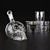 Amzdeal Skull Glas Flasche, Totenkopf Flasche 350ml mit 6 Schädel Gläser 75ml, Schädelflasche mit Whisky Vodka oder Schnapsgläser 5
