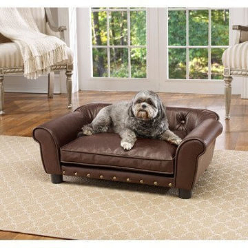 Hundebett Ledersofa Süßes Mini Hundesofa fürs Wohnzimmer