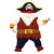 Idepet Lustige Hund Haustierbekleidung Karibische Piraten Katze Kostüm Anzug Corsair Dressing up Party Bekleidung Bekleidung für Hunde Katze Plus Hut (L) 6