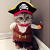 Idepet Lustige Hund Haustierbekleidung Karibische Piraten Katze Kostüm Anzug Corsair Dressing up Party Bekleidung Bekleidung für Hunde Katze Plus Hut (L) 1