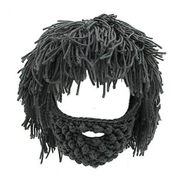 Lustige Bart Mütze gestrickte Bartmütze Perücke