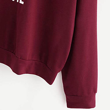 Sorry i´m late i didn´t wanted to come PulloverTWIFER Damen Frauen Oansatz Hoodies Pullover Jumper Langarm Brief Print Streetwear 5