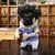 UEETEK Haustier-Kleidung Lustige Sänger-Welpen-Kostüm-Hundekatze, die Gitarre spielt Fantastisches Kostüm Halloween-Coslay-Partei-Weihnachtsgeschenk, Größe L 3