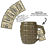 XXL Handgranate Kaffeebecher mit 790ml Fassungsvermögen in olivgrün - XXL Granate Tasse Kaffeetasse 5