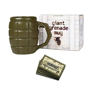 XXL Handgranate Kaffeebecher mit 790ml Fassungsvermögen in olivgrün - XXL Granate Tasse Kaffeetasse6